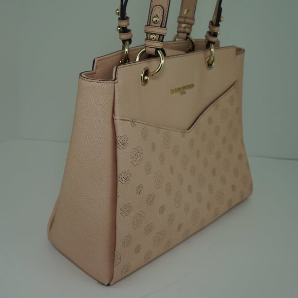 Karl Lagerfeld Paris Floral Textured Leather Tote - Picture 5 of 8